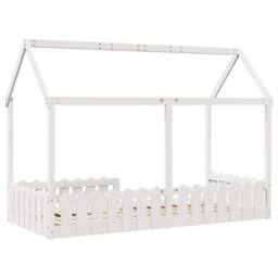 Berkfield Home Kids' House Bed Frame without Mattress White 90x190 cm Single - thumbnail 6