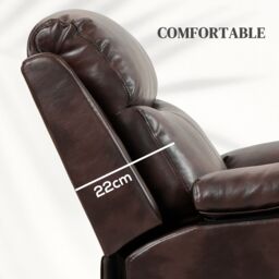 HOMCOM Power Lift Chair Electric Riser Recliner with Remote Control in Dark Brown - thumbnail 5