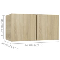 Berkfield Home 6 Piece TV Cabinet Set Sonoma Oak Engineered Wood in Brown - thumbnail 6