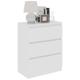 Berkfield Home Sideboard White 60x35x76 cm Engineered Wood - Size: 60 x 35 x 76 cm - thumbnail 3