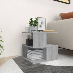 Berkfield Home Side Table Grey Sonoma 40x40x40 cm Engineered Wood - Size: 40 x 40 x 40 cm