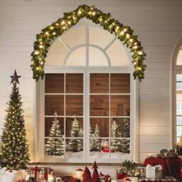 Berkfield Home Christmas Garland with LED Lights 5 m - thumbnail 3