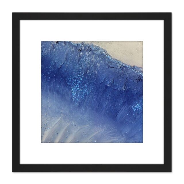 Artery8 Mars Nasa Space Orbiter Landslides Cerberus Fossae 8X8 Inch Square Wooden Framed Wall Art Print Picture with Mount in Black - image 1