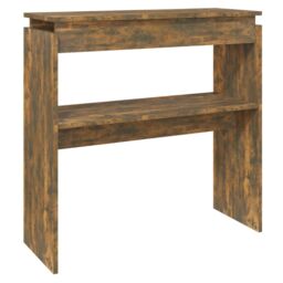 Berkfield Home Console Table Smoked Oak 80x30x80 cm Engineered Wood in Brown - Size: 80 x 30 x 80 cm - thumbnail 2