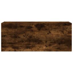 Berkfield Home Bathroom Wall Cabinet Smoked Oak 100x25x40 cm Engineered Wood in Brown - Size: 100 x 25 x 40 cm - thumbnail 5