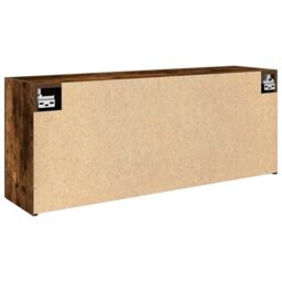 Berkfield Home Bathroom Wall Cabinet Smoked Oak 100x25x40 cm Engineered Wood in Brown - Size: 100 x 25 x 40 cm - thumbnail 7