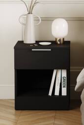 Home Discount Vida Designs Trega 1 Drawer Bedside Table Chest Space Saving Storage in Black - thumbnail 5