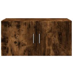 Berkfield Home Wall Cabinet Smoked Oak 80x42.5x40 cm Engineered Wood in Brown - thumbnail 4