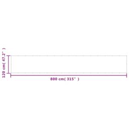 Berkfield Home Balcony Screen Blue 120x800 cm 100% Polyester Oxford - thumbnail 6