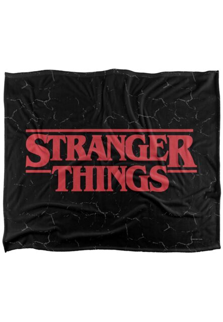 Stranger Things Logo Officially Licensed Silky Touch Super Soft Throw Blanket 152 x 127 cm in White - image 1
