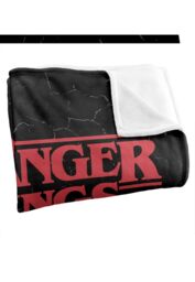 Stranger Things Logo Officially Licensed Silky Touch Super Soft Throw Blanket 152 x 127 cm in White - thumbnail 3
