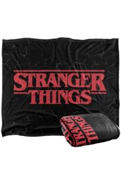 Stranger Things Logo Officially Licensed Silky Touch Super Soft Throw Blanket 152 x 127 cm in White - thumbnail 2