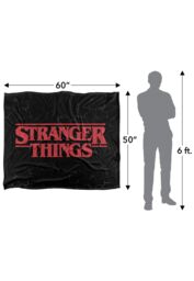 Stranger Things Logo Officially Licensed Silky Touch Super Soft Throw Blanket 152 x 127 cm in White - thumbnail 5