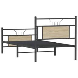 Berkfield Home Durable Bed Frame without Mattress Sonoma Oak 90x190 cm Single En in Brown - thumbnail 8