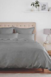 Murmur ' 500TC Plain Dye' Square Pillowcase in Grey - thumbnail 3