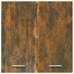 Berkfield Home Hanging Cabinet Smoked Oak Engineered Wood in Brown - thumbnail 5