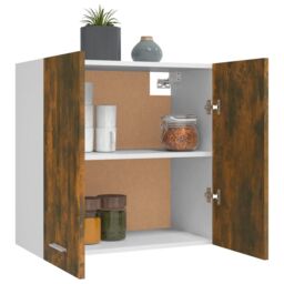 Berkfield Home Hanging Cabinet Smoked Oak Engineered Wood in Brown - thumbnail 4