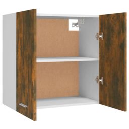 Berkfield Home Hanging Cabinet Smoked Oak Engineered Wood in Brown - thumbnail 6