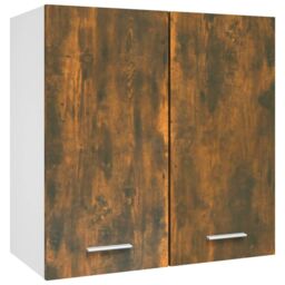 Berkfield Home Hanging Cabinet Smoked Oak Engineered Wood in Brown - thumbnail 2