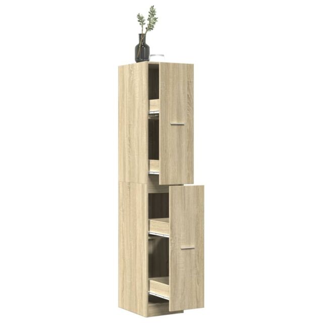 Berkfield Home Apothecary Cabinet¬†Sonoma Oak 30x41x174.5 cm Engineered Wood in Brown - image 1