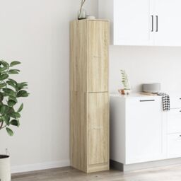 Berkfield Home Apothecary Cabinet¬†Sonoma Oak 30x41x174.5 cm Engineered Wood in Brown - thumbnail 4