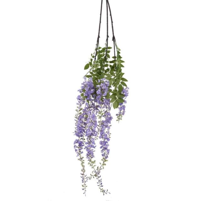 Sostter Purple Wisteria Faux Flower Stem 180 cm in Green