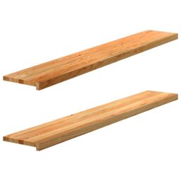 Berkfield Home Window Sills 2 pcs¬†Light Brown 160x25x2 cm Solid Wood Oak - Size: Medium