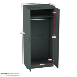 Home Discount Vida Designs Riano 2 Door Wardrobe MDF in Green - thumbnail 2