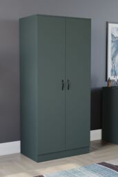 Home Discount Vida Designs Riano 2 Door Wardrobe MDF in Green - thumbnail 1