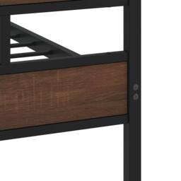 Berkfield Home Elegant Bed Frame Frame with Headboard & Footboard 75x190 cm Sm in Brown - Size: Small Single - thumbnail 7