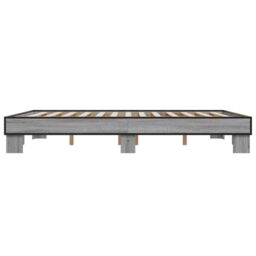 Berkfield Home Bed Frame without Mattress Grey Sonoma 150x200 cm King Size - thumbnail 5