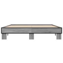 Berkfield Home Bed Frame without Mattress Grey Sonoma 150x200 cm King Size - thumbnail 4