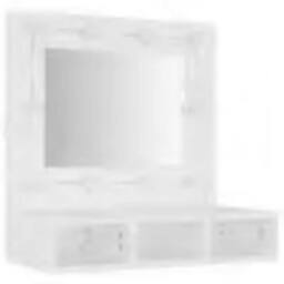 Berkfield Home Mirror Cabinet with LED White 60x31.5x62 cm - thumbnail 4