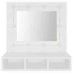 Berkfield Home Mirror Cabinet with LED White 60x31.5x62 cm - thumbnail 5