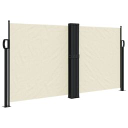 Berkfield Home Retractable Side Awning Cream 120x1200 cm - thumbnail 2