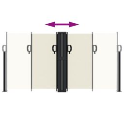 Berkfield Home Retractable Side Awning Cream 120x1200 cm - thumbnail 5