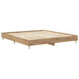 Berkfield Home Bed Frame without Mattress Artisan Oak 160x200cm Engineered Wood in Brown - Size: 160x200 cm - thumbnail 4
