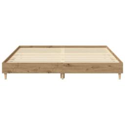 Berkfield Home Bed Frame without Mattress Artisan Oak 160x200cm Engineered Wood in Brown - Size: 160x200 cm - thumbnail 5