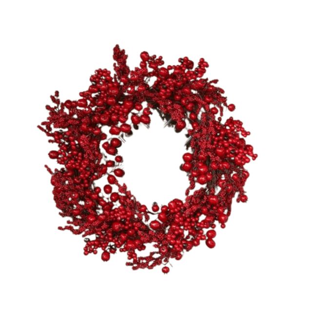 Samuel Alexander 40cm Hanging Red Berry Burst Christmas Wreath - image 1
