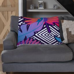 Benjamin Tate Design Tropical Geometric Blanket in Natural - Size: 120 cm x 150 cm - thumbnail 2