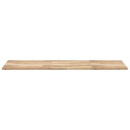 Berkfield Home Bathroom Vanity Top Untreated 140x60x2 cm Solid Wood Acacia in Brown - Size: 140 x 60 x 2 cm - thumbnail 3