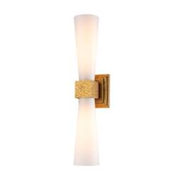 Netlighting Kristy Up & Down Wall Lamp Distressed Gold 3000K IP44 2x G9 - thumbnail 1