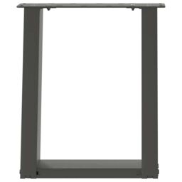 Berkfield Home Coffee Table Legs U-Shaped 2 pcs Anthracite 38x(42-43) cm Steel in Black - thumbnail 5