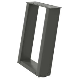 Berkfield Home Coffee Table Legs U-Shaped 2 pcs Anthracite 38x(42-43) cm Steel in Black - thumbnail 4