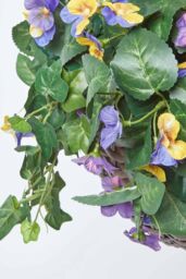 Homescapes Purple & Yellow Pansy Hanging Basket, 60 cm - thumbnail 4