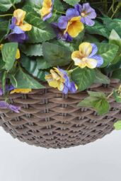 Homescapes Purple & Yellow Pansy Hanging Basket, 60 cm - thumbnail 3