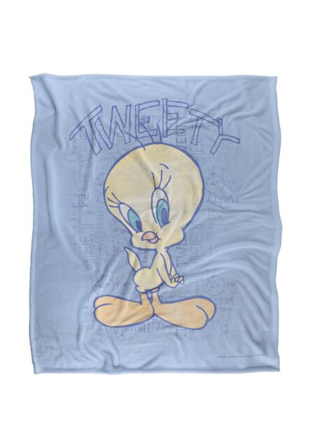 Warner Brothers Looney Tunes Officially Licensed Silky Touch Super Soft Throw Blanket 152 x 127 cm in White - image 1