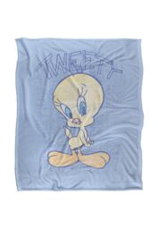 Warner Brothers Looney Tunes Officially Licensed Silky Touch Super Soft Throw Blanket 152 x 127 cm in White - thumbnail 1