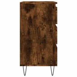 Berkfield Home Sideboard Smoked Oak 60x35x70 cm Engineered Wood in Brown - Size: 60 x 35 x 70 cm - thumbnail 7