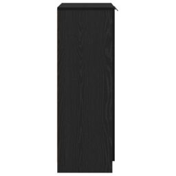Berkfield Home Shoe Cabinet in Black Oak - 59 x 35 x 100 cm - Made from Engineered Wood - thumbnail 7
